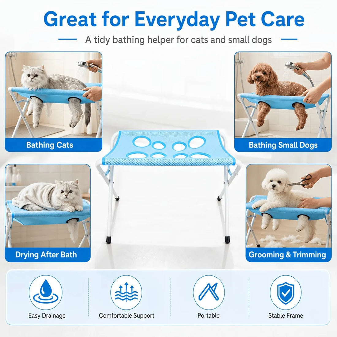 Cat Bath Stand - Stress-Free Cat Washing & Grooming Support(Free Shipping) - main product view