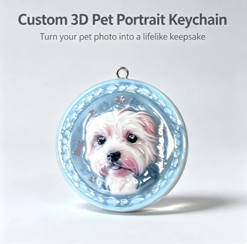 Custom Pet Portrait Pendant - Made From Your Pet's Photo, Personalized Gift for Dogs & Cats(Free Ship - product design detail