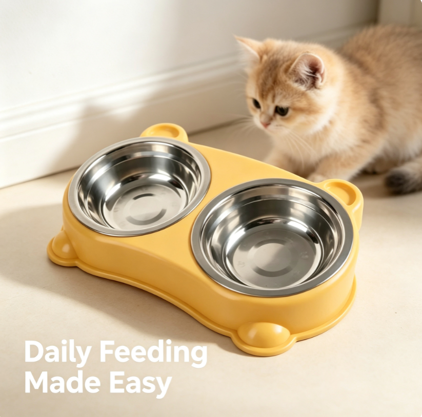 No-Spill Double Pet Bowl - main product view