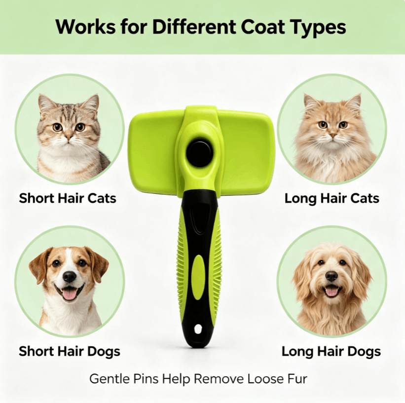 One-Touch Self-Cleaning Slicker Brush - additional product view