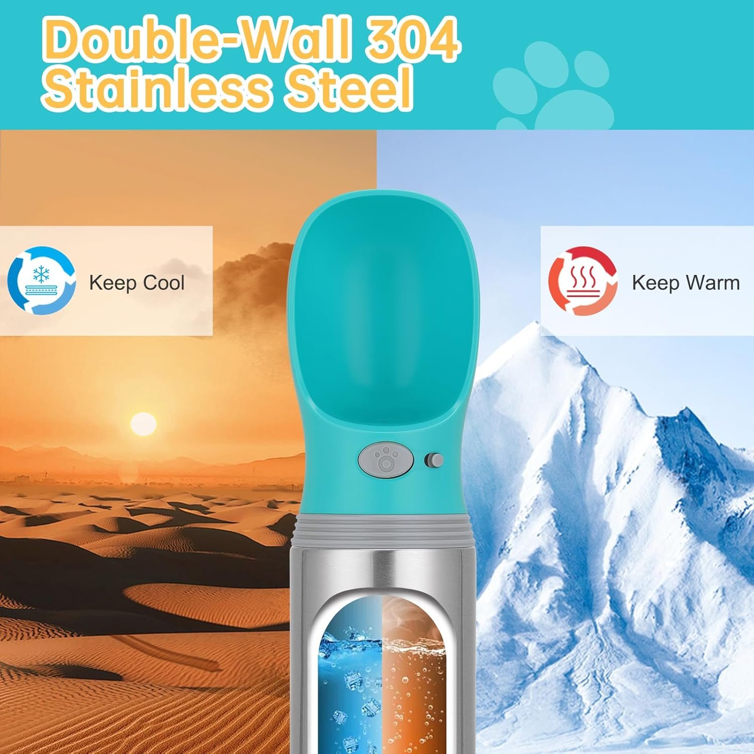 Portable Dog Water Bottle - Leak-Proof & BPA-Free - close-up product view