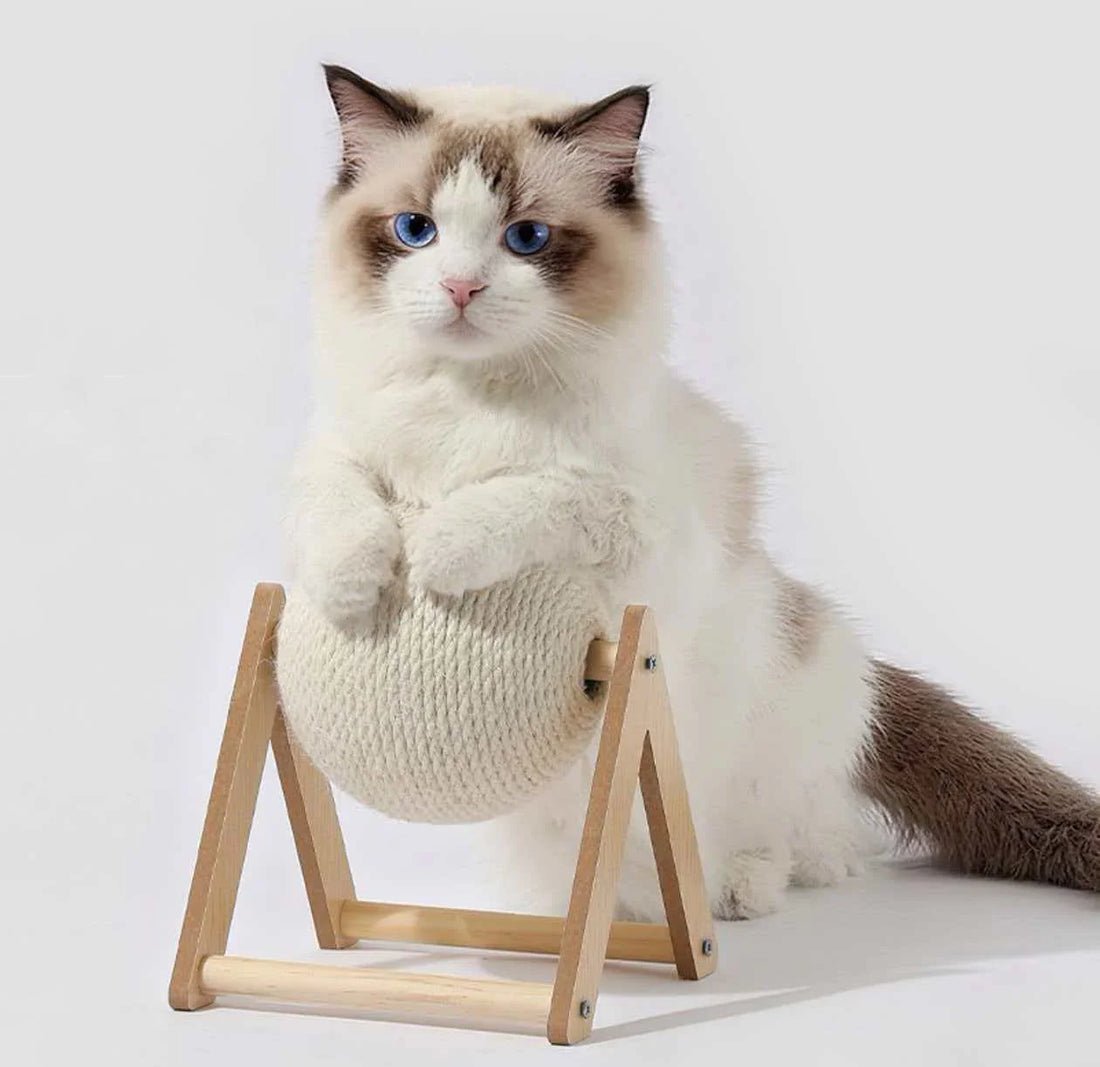 Natural Sisal Rope Cat Scratcher Ball - main product view