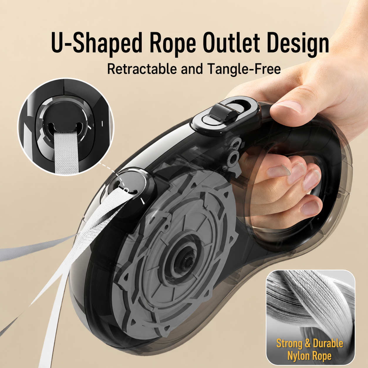 FlexiStrideT Retractable Pet Leash - feature detail