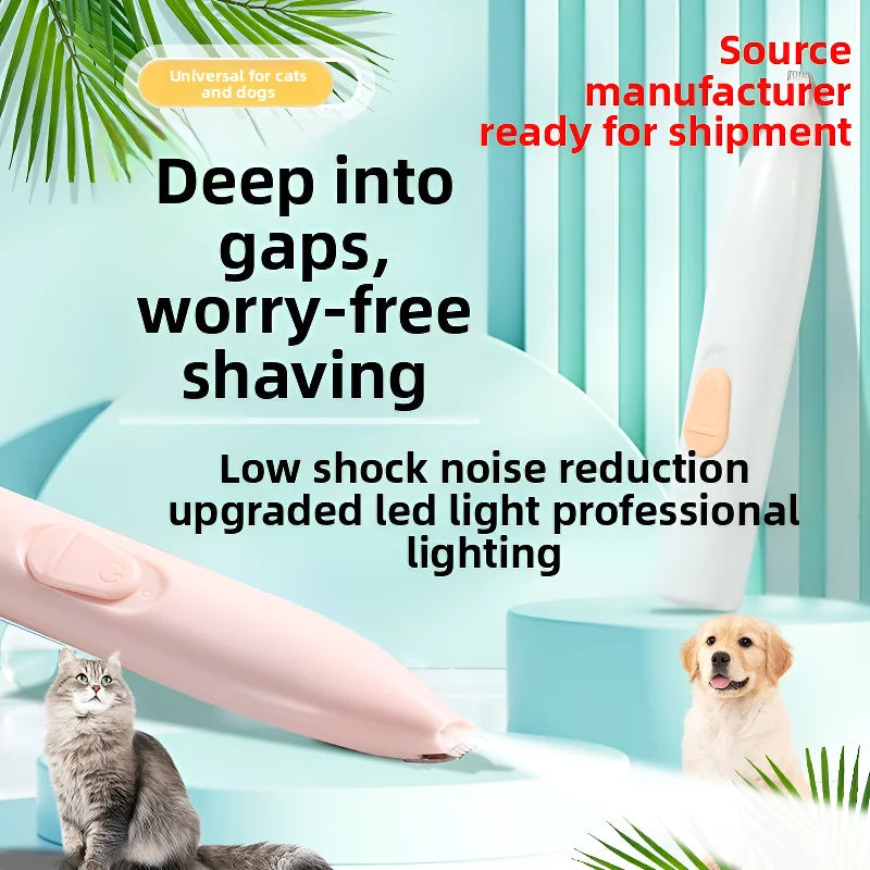 PetNest 360� Pet Paw Hair Trimmer - Rechargeable Electric Clipper for Dogs & Cats, USB-C Charging - main product view
