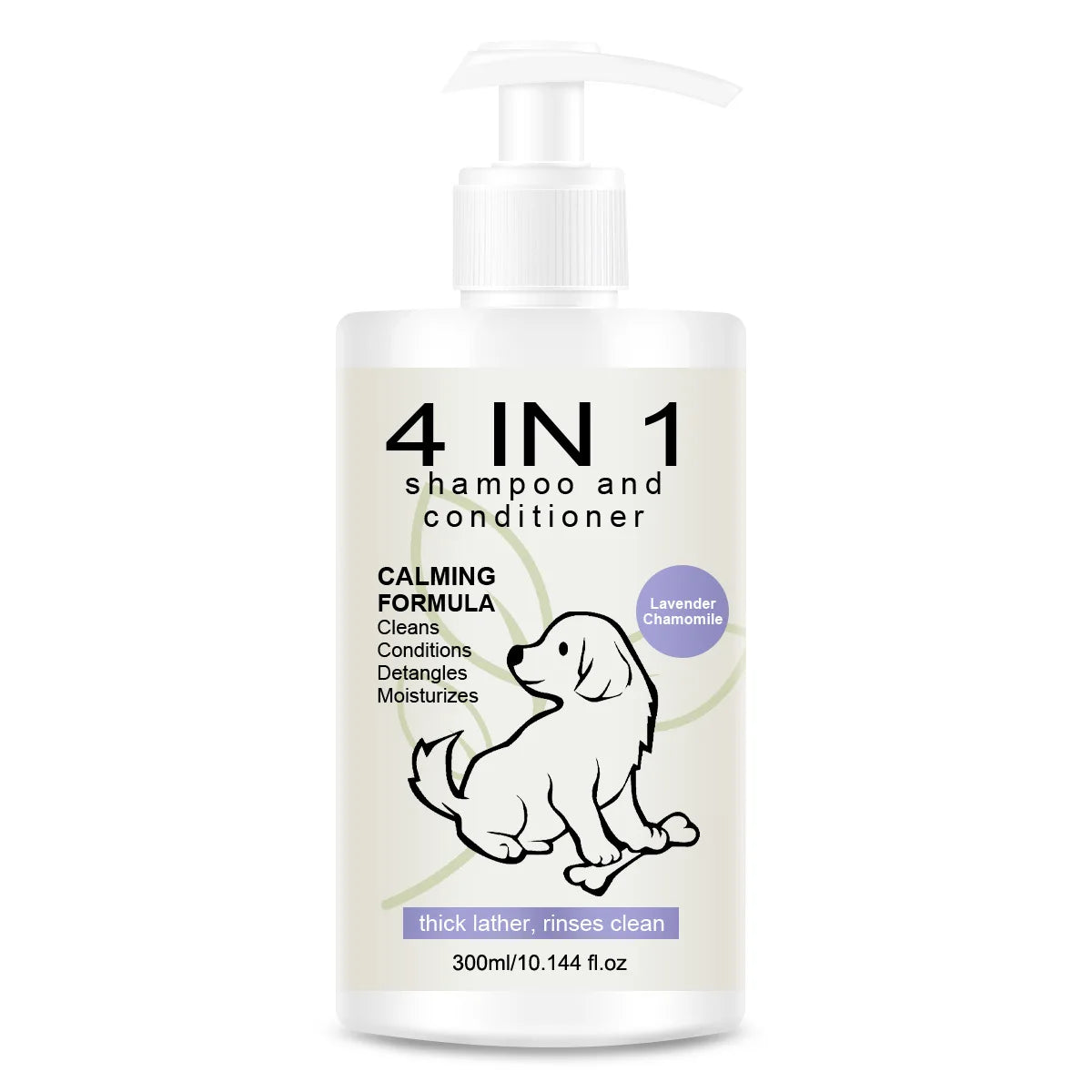 4-in-1 Pet Shampoo & Conditioner for Dogs & Cats - Anti Hair Loss, 300ml - product design detail