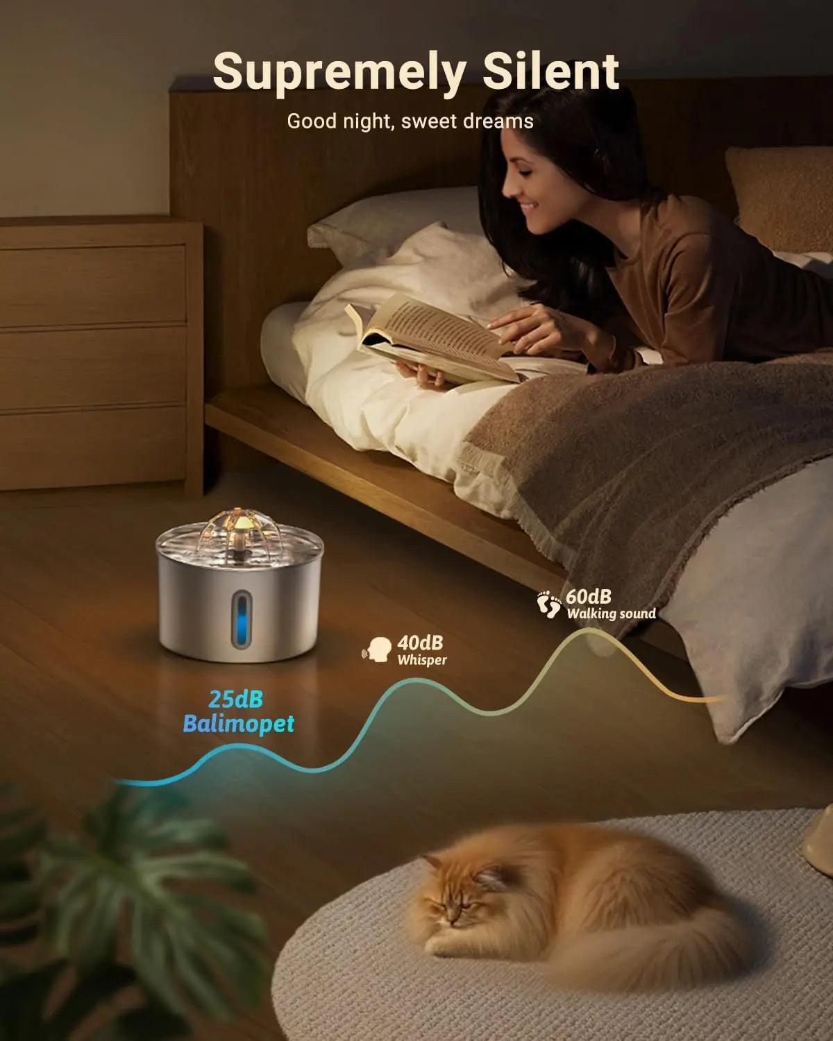 Ultra-Quiet Automatic Pet Water Fountain - feature detail