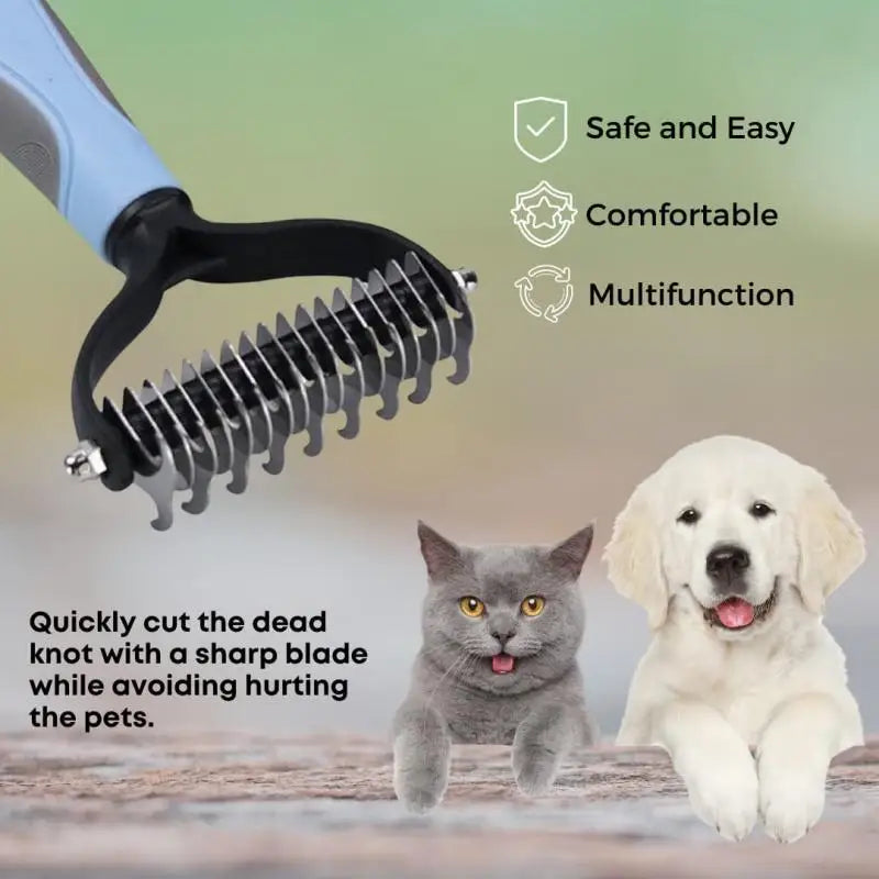 Pet Grooming Deshedding Comb - Dogs & Cats - S/L - product design detail