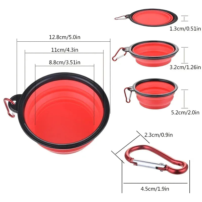 PetNest Collapsible Pet Travel Bowl - Portable Silicone Food & Water Bowl for Dogs & Cats - main product view