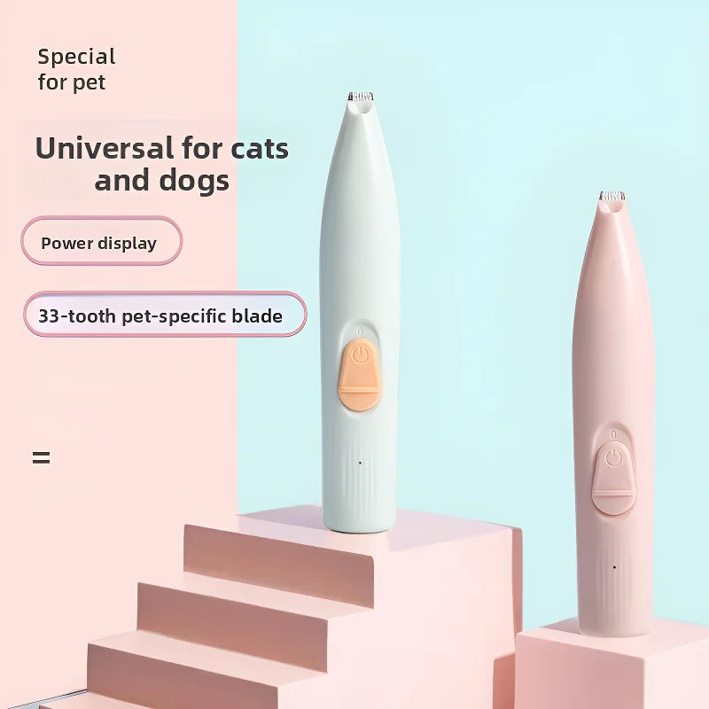 PetNest 360� Pet Paw Hair Trimmer - Rechargeable Electric Clipper for Dogs & Cats, USB-C Charging - feature detail