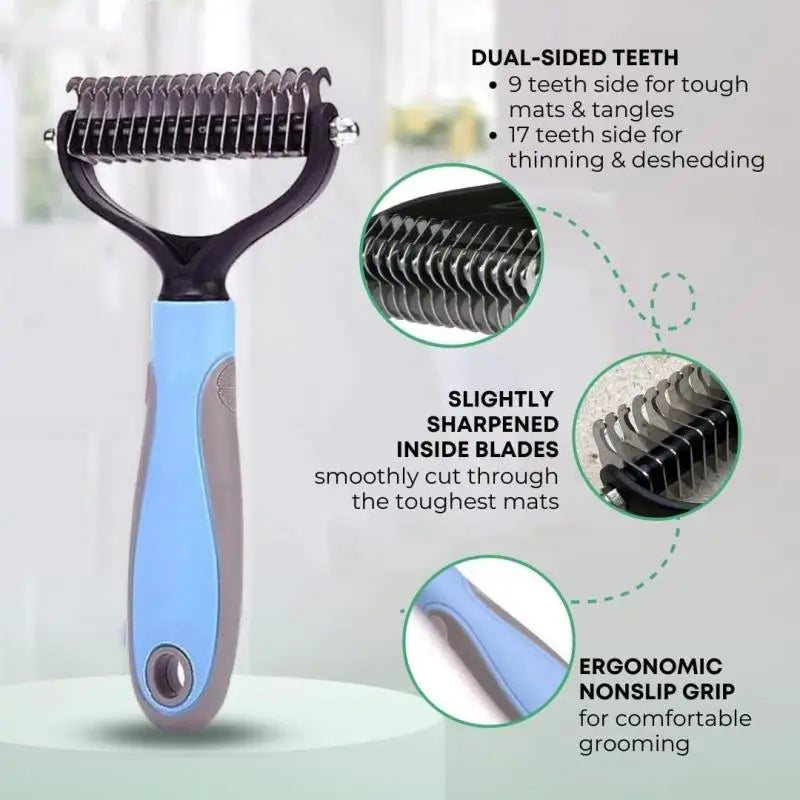 Pet Grooming Deshedding Comb - Dogs & Cats - S/L - close-up product view