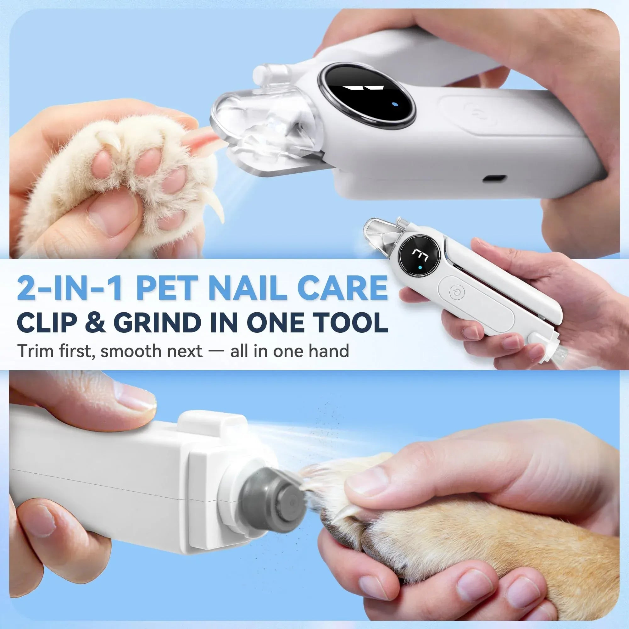 Pro-Glide 2-in-1 Electric Pet Nail Grinder & Clipper - alternate product view