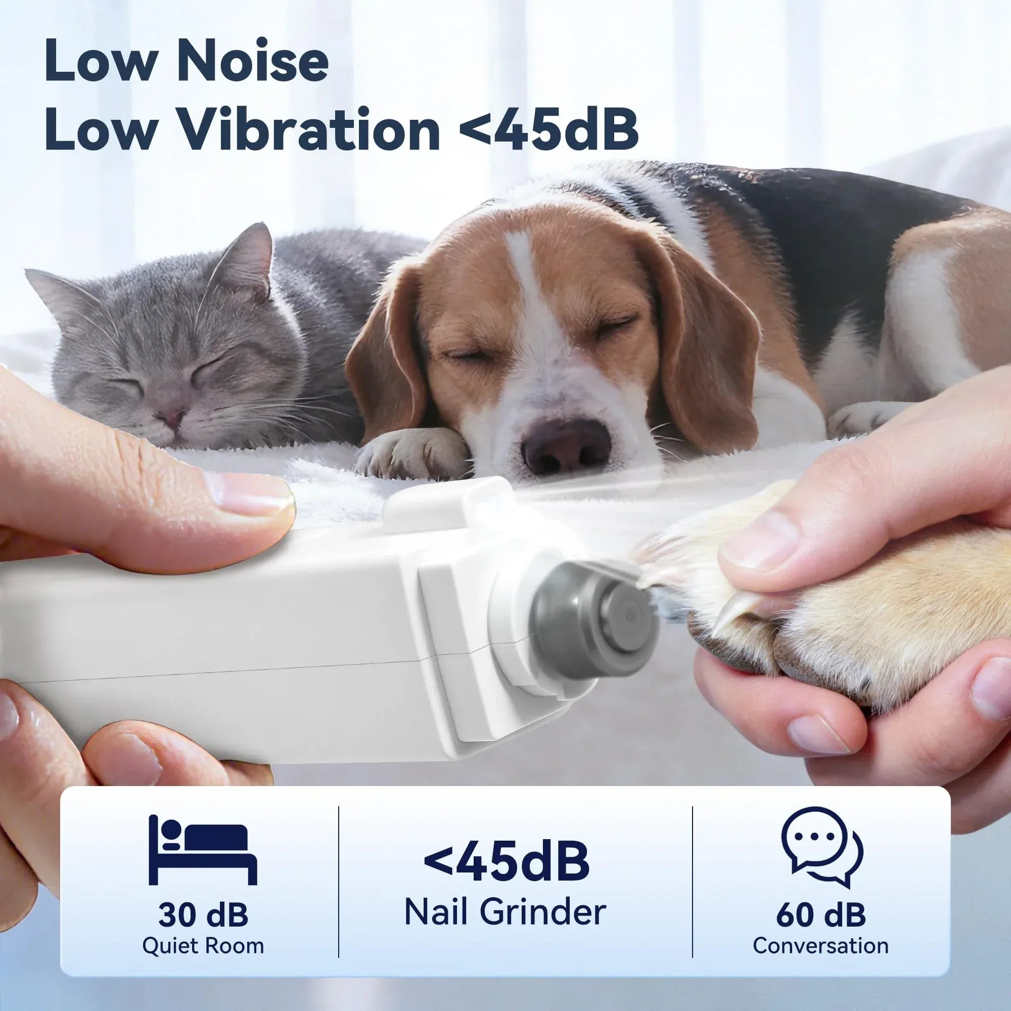 Pro-Glide 2-in-1 Electric Pet Nail Grinder & Clipper - feature detail